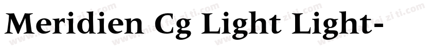 Meridien Cg Light Light字体转换